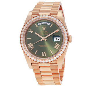 Day-Date 40 "Special Arabic Date Wheel" Automatic Diamond Green Dial Men's Watch