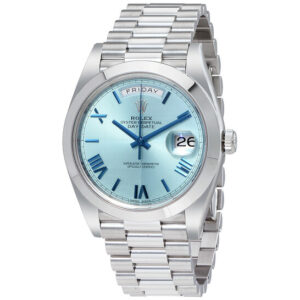 Day-Date Automatic Ice Blue Dial Platinum Men's Watch