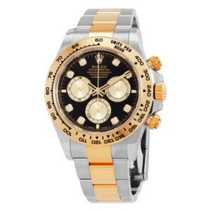 Daytona Chronograph Automatic Diamond Black Dial Men's Watch