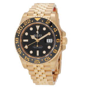 GMT-Master II 18kt Yellow Gold Automatic Chronometer Black Dial Men's Watch