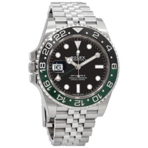 GMT-Master II Lefty Automatic Black Dial Men's Jubilee Sprite Bezel Watch