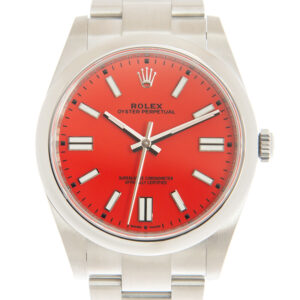 Oyster Perpetual 41 Automatic Coral Red Dial Men's Watch