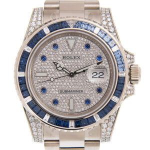 Submariner Automatic Chronometer Saphire Set Diamond Watch