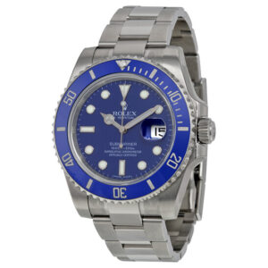 Submariner Date Blue Dial 18K White Gold Oyster Bracelet Automatic Men's Watch 116619BLSO