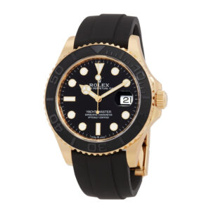 Yacht Master 42 Automatic Chronometer Black Dial 18kt Yellow Gold Men's Watch