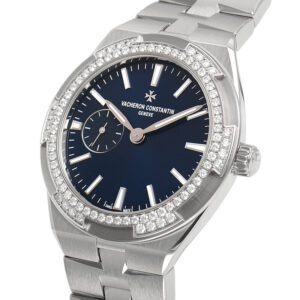 Overseas Blue Lacquered Dial Ladies Automatic Steel Watch