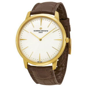 Patrimony Grand Taille Manual Wind Silver Dial Brown Leather Men's Watch 81180000J-9118